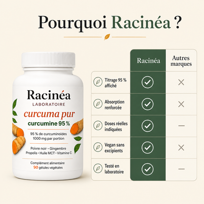 Curcuma 1000 — Curcuma Titré 95 % et Poivre Noir