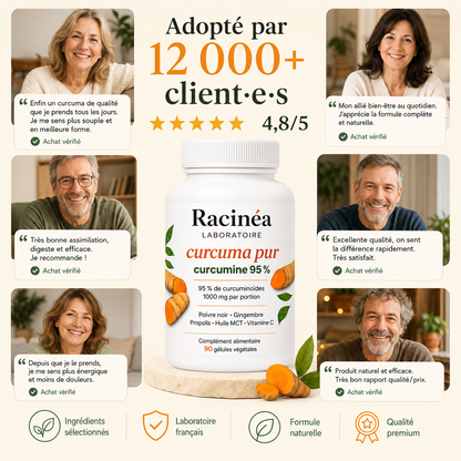 Curcuma 1000 — Curcuma Titré 95 % et Poivre Noir